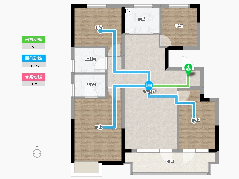 山东省-烟台市-中瑞城-100.00-户型库-动静线