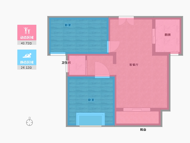 河南省-郑州市-爱丁堡-61.99-户型库-动静分区