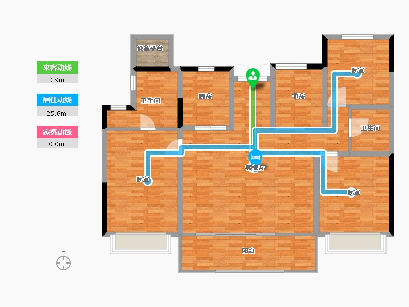 河南省-郑州市-金地滨河风华-122.00-户型库-动静线