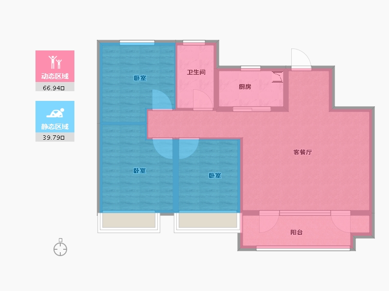 山东省-临沂市-绿地临沂城际空间站-96.00-户型库-动静分区