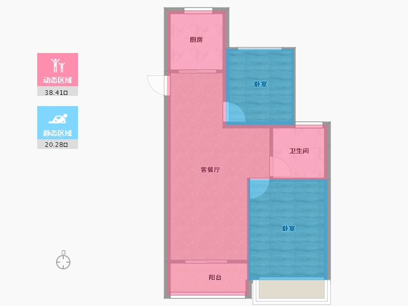 浙江省-嘉兴市-大悦府-52.87-户型库-动静分区