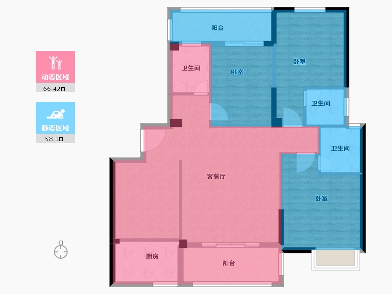 福建省-泉州市-白鹭湾-112.46-户型库-动静分区