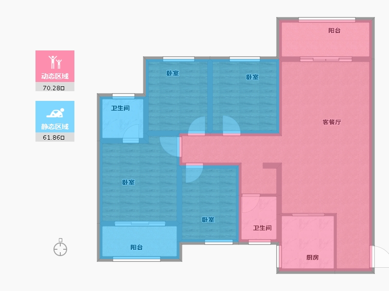 河南省-焦作市-孟州香格里拉花园榕园-118.00-户型库-动静分区