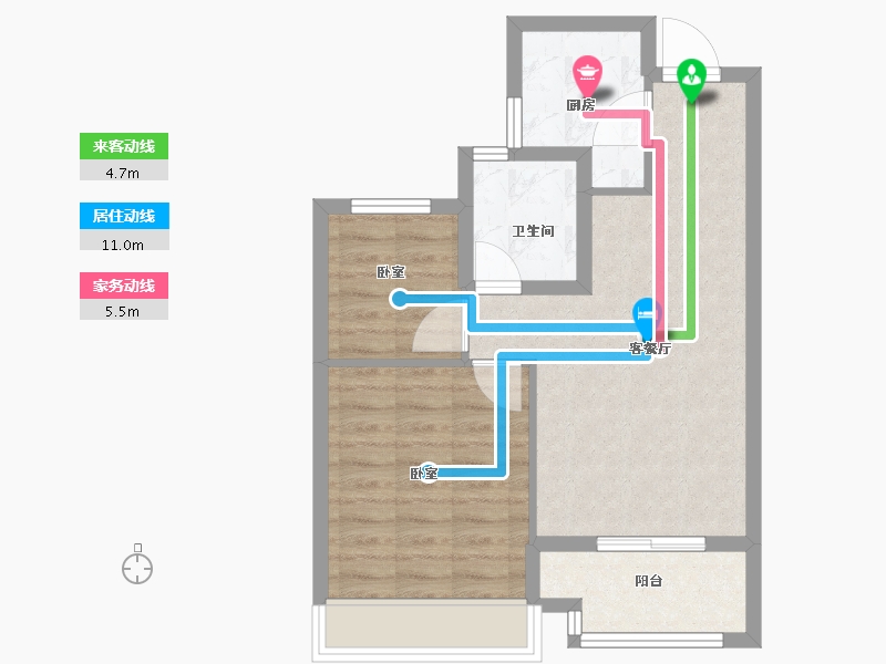 浙江省-嘉兴市-鸿翔百合园-58.01-户型库-动静线