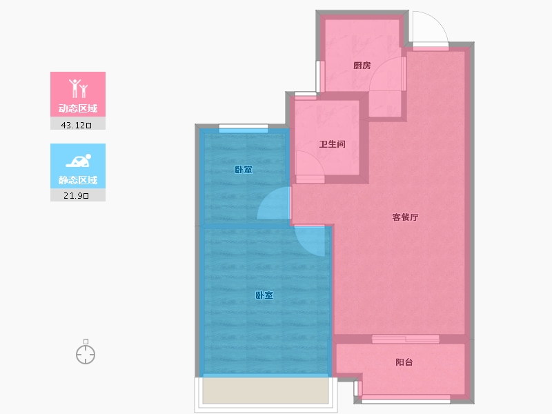 浙江省-嘉兴市-鸿翔百合园-58.01-户型库-动静分区