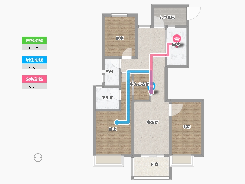 河南省-郑州市-碧源郑北瑞园-94.00-户型库-动静线