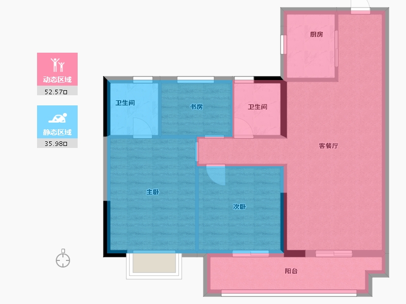 安徽省-蚌埠市-璀璨华城-79.50-户型库-动静分区