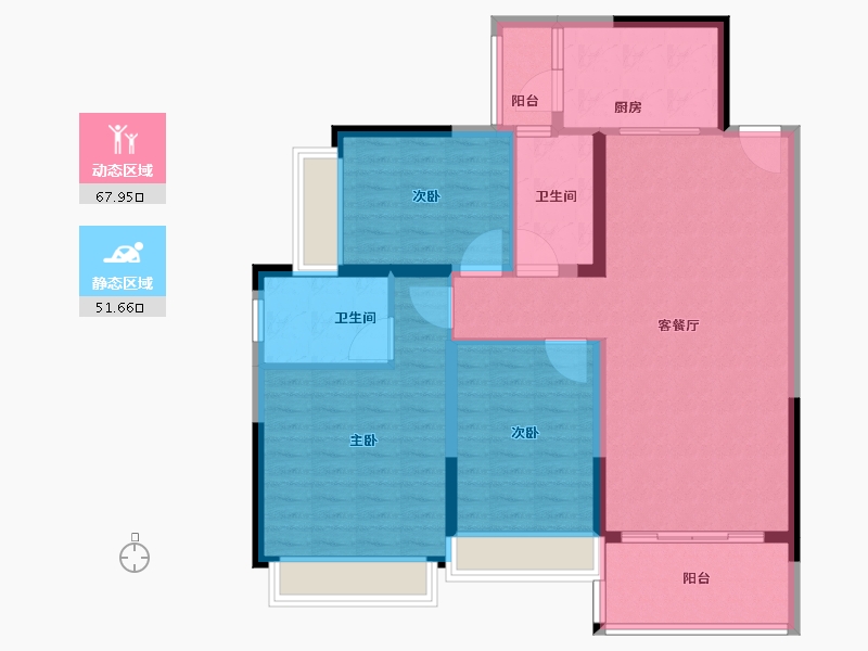 山东省-济南市-济南恒大绿洲-108.10-户型库-动静分区