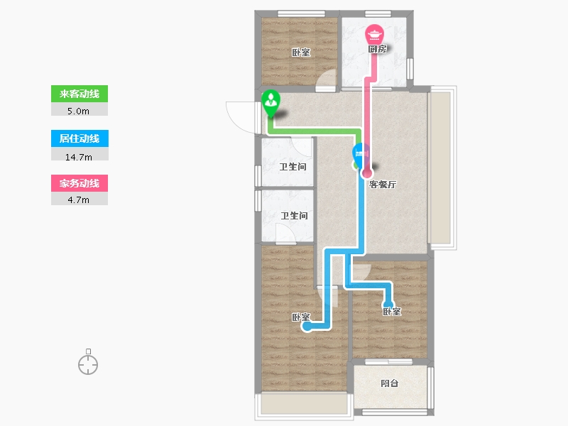 浙江省-嘉兴市-碧桂园西江月-82.00-户型库-动静线