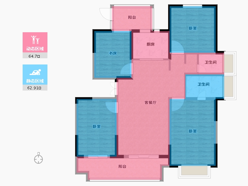 山东省-临沂市-泰鲁禧玥-114.00-户型库-动静分区