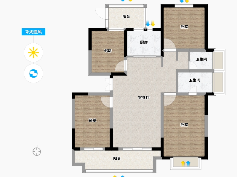 山东省-临沂市-泰鲁禧玥-114.00-户型库-采光通风