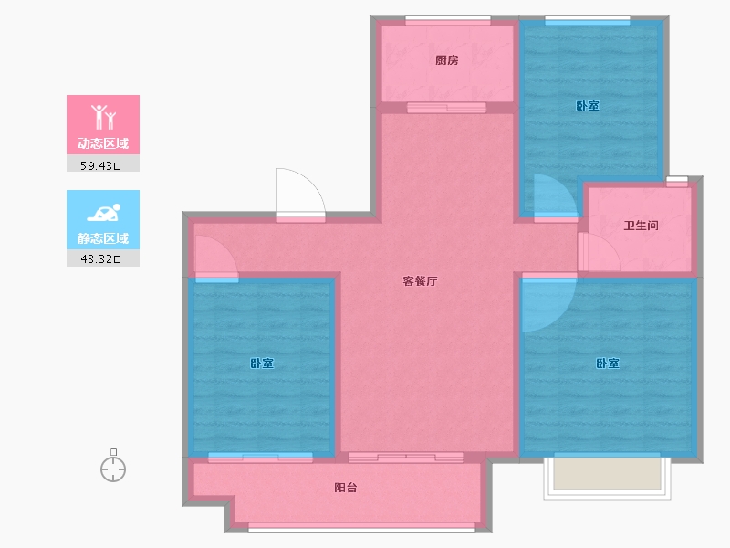 山东省-聊城市-鲁商城市广场-92.00-户型库-动静分区