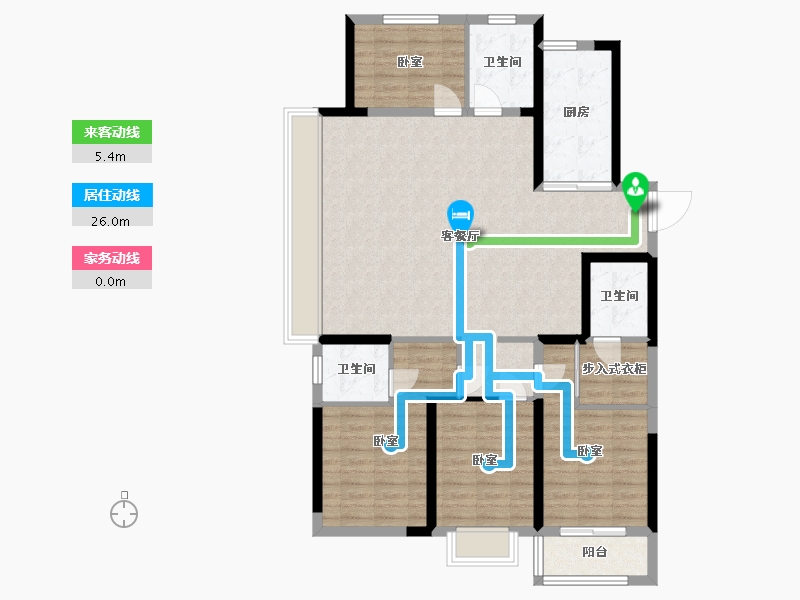 山东省-聊城市-鲁商东阿喜园-117.91-户型库-动静线