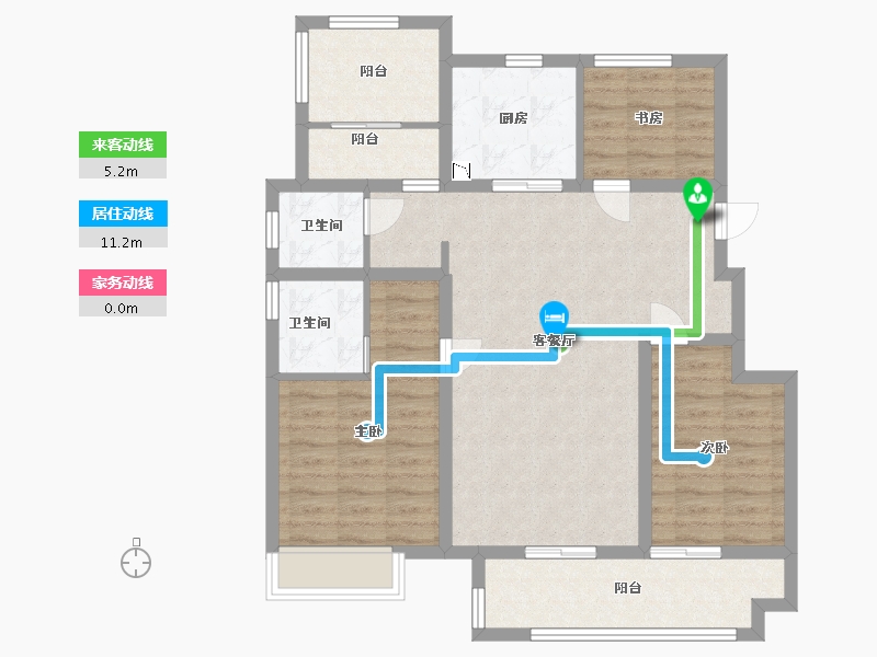 安徽省-蚌埠市-合肥孔雀城-93.55-户型库-动静线