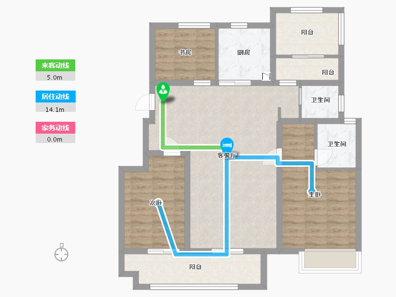 安徽省-蚌埠市-合肥孔雀城-92.00-户型库-动静线