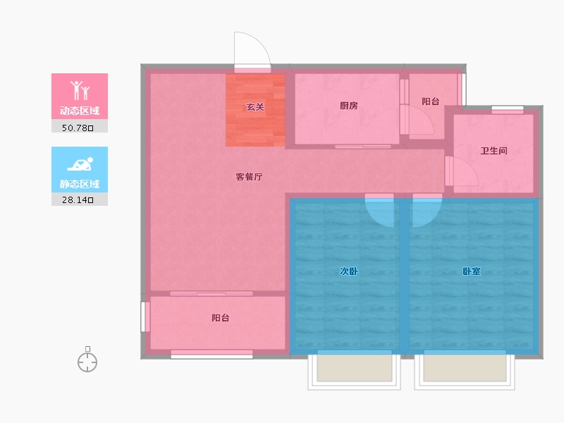 山东省-青岛市-绿地阅海府邸-69.99-户型库-动静分区