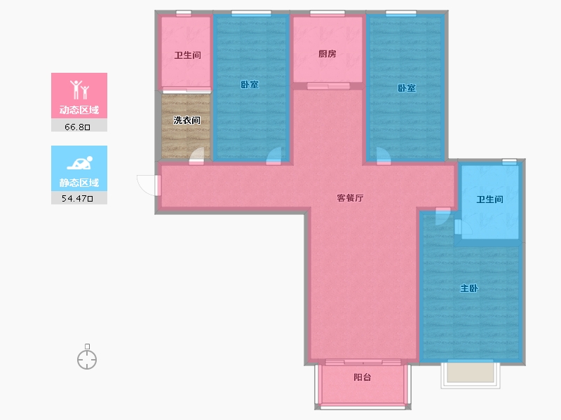 河南省-洛阳市-龙裕·理学新城-112.20-户型库-动静分区