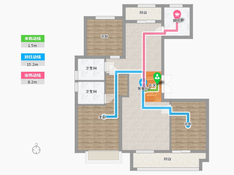 安徽省-蚌埠市-绿城固镇·玉园-100.79-户型库-动静线