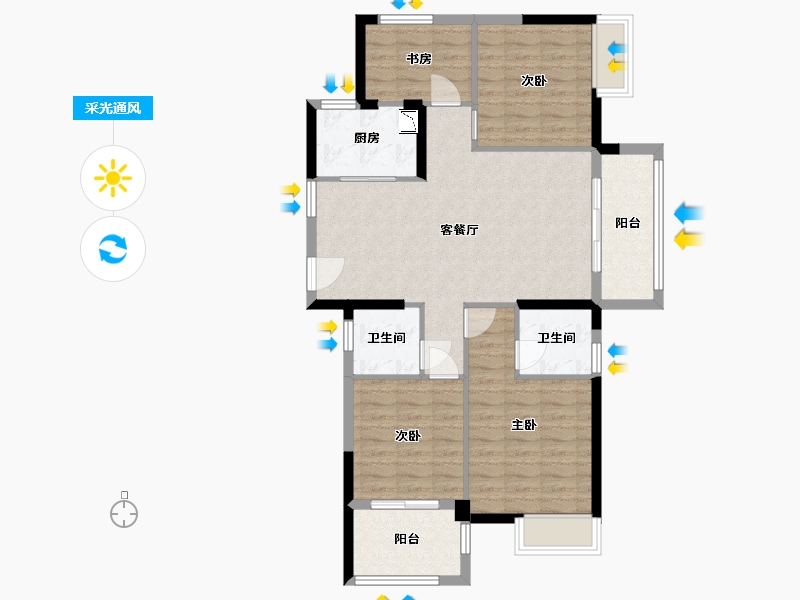 福建省-福州市-融侨悦江南-92.03-户型库-采光通风