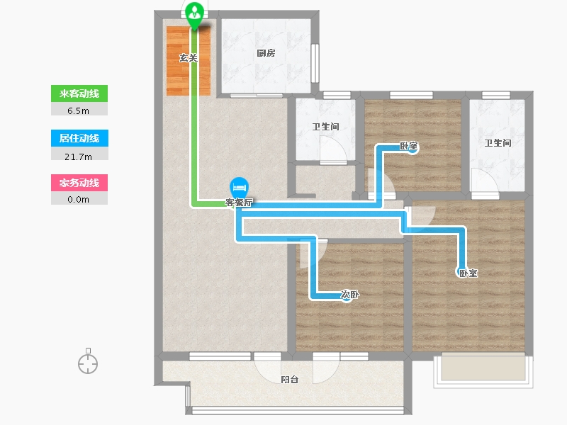 山东省-烟台市-天泰学府壹号-100.00-户型库-动静线