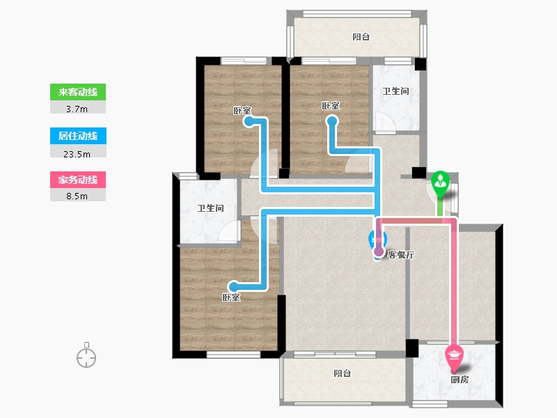 福建省-泉州市-白鹭湾-97.56-户型库-动静线