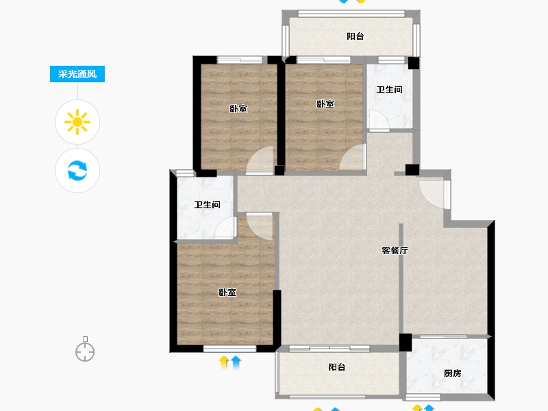 福建省-泉州市-白鹭湾-97.56-户型库-采光通风