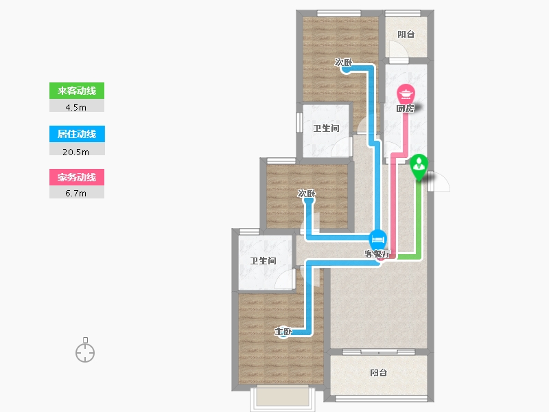 山东省-济南市-济南恒大绿洲-88.35-户型库-动静线