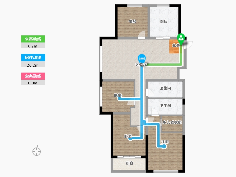 山东省-青岛市-海信都市逸品-128.29-户型库-动静线