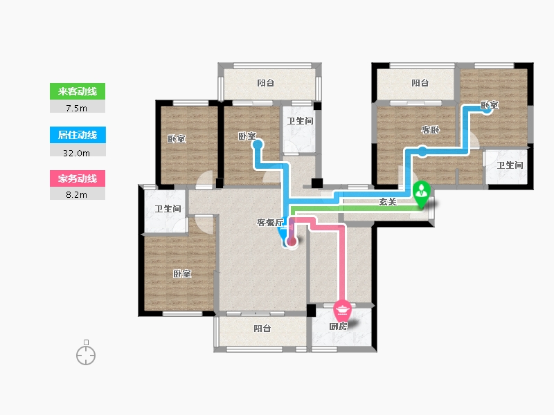 福建省-泉州市-白鹭湾-139.70-户型库-动静线