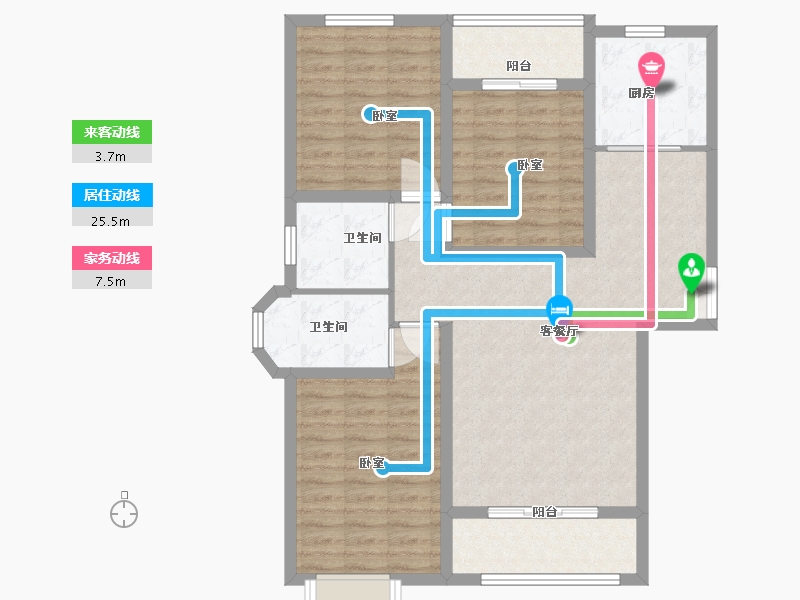 河南省-郑州市-兴达密登堡-100.07-户型库-动静线