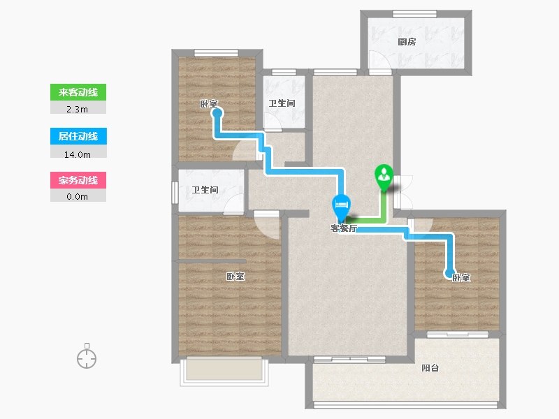 河南省-安阳市-领秀蓝岸-110.62-户型库-动静线