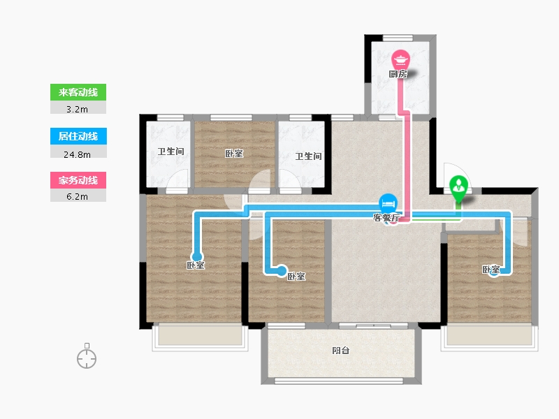 河南省-洛阳市-宜阳银润中央广场-115.00-户型库-动静线