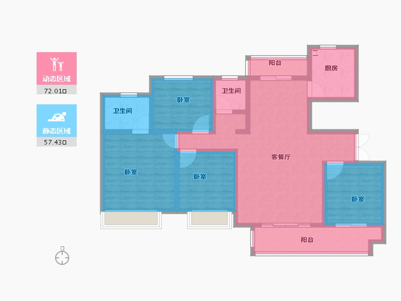 河南省-开封市-建业·尉州上院-115.01-户型库-动静分区