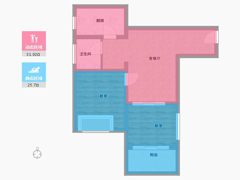 河南省-郑州市-丹成福地-50.60-户型库-动静分区