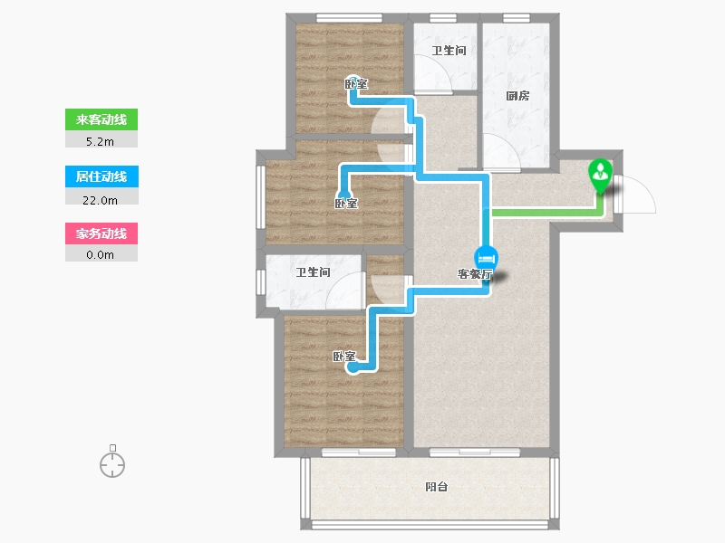 河南省-洛阳市-旭辉时代天际-90.00-户型库-动静线