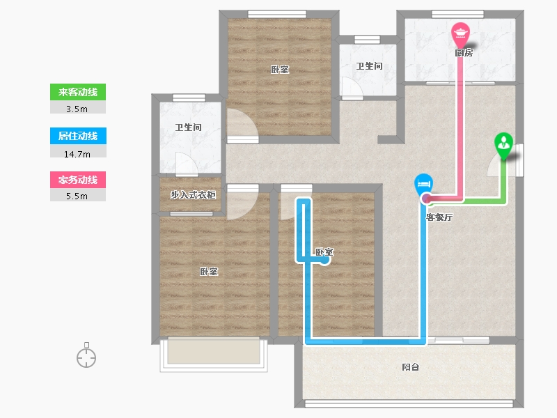 河南省-安阳市-领秀蓝岸-102.90-户型库-动静线