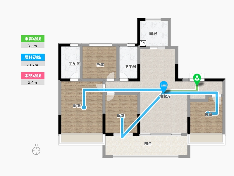 浙江省-嘉兴市-碧桂园北城春晓小区-112.00-户型库-动静线