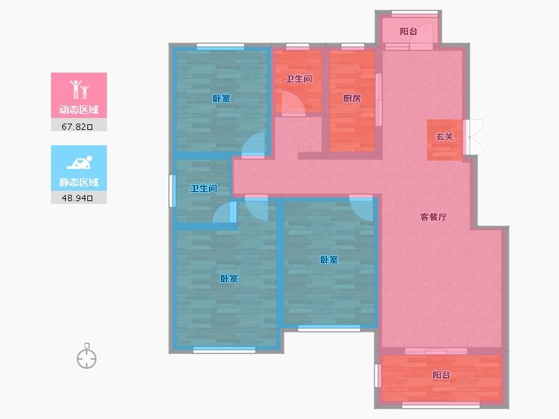 山东省-青岛市-胶州紫城御都-103.50-户型库-动静分区