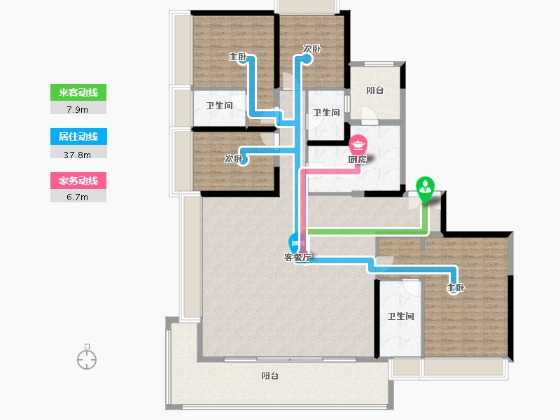 广东省-佛山市-保利天悦-184.23-户型库-动静线