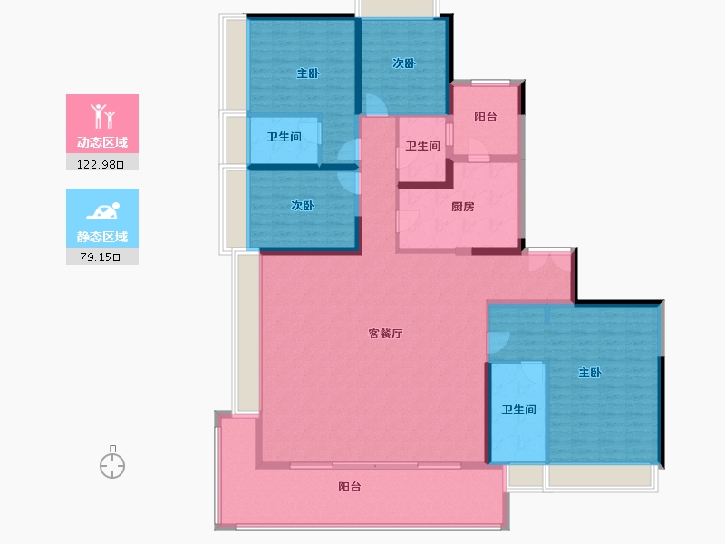 广东省-佛山市-保利天悦-184.23-户型库-动静分区