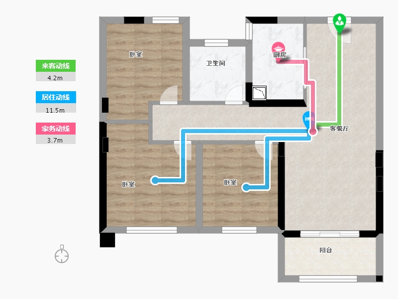 河南省-郑州市-中建梅溪上郡-68.99-户型库-动静线