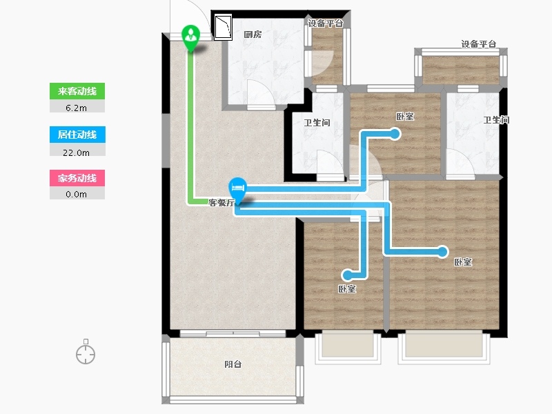 浙江省-绍兴市-恒大未来城-95.99-户型库-动静线