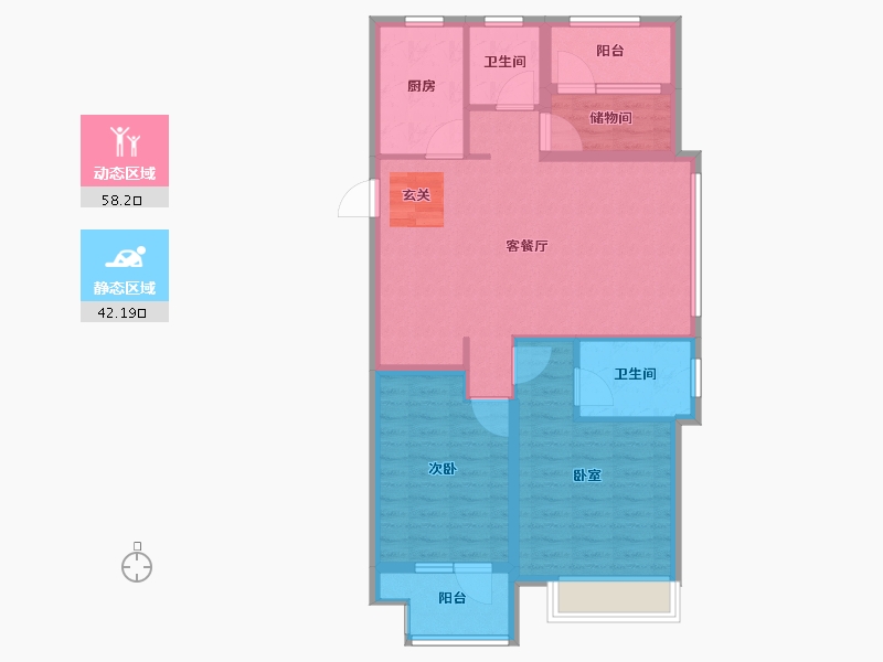 山东省-烟台市-天泰学府壹号-90.00-户型库-动静分区