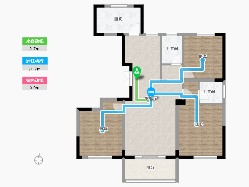 山东省-枣庄市-汇鑫华府-104.15-户型库-动静线