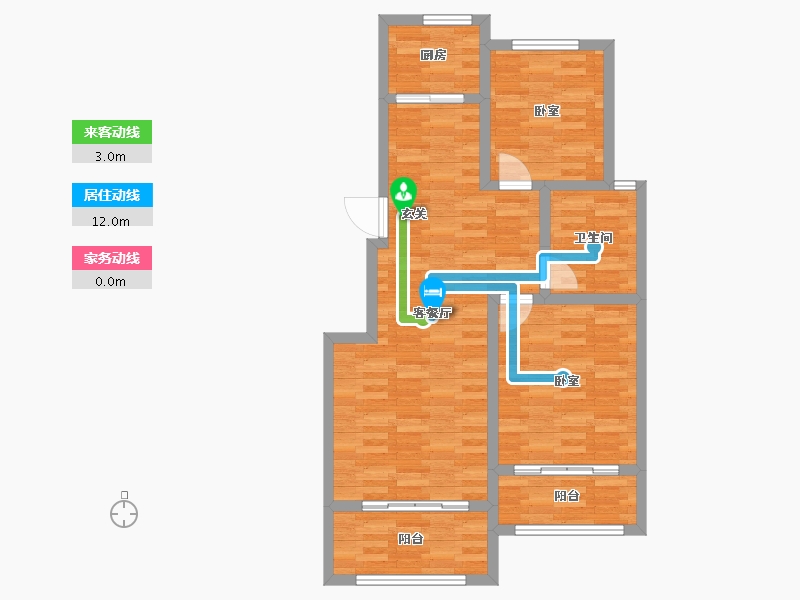 山东省-青岛市-胶州紫城御都-78.00-户型库-动静线