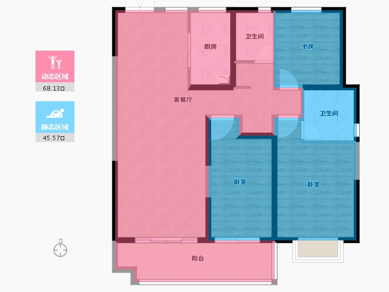 山东省-临沂市-金钰府-102.00-户型库-动静分区