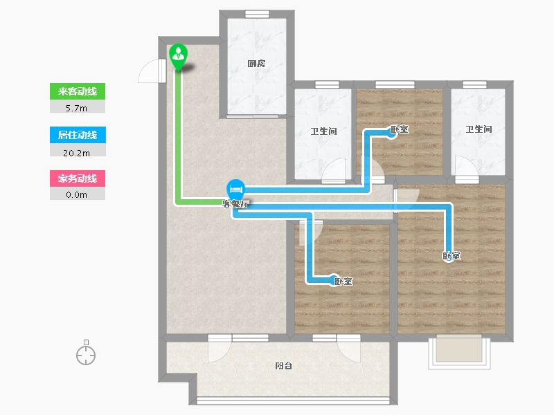 山东省-青岛市-海信九贤府-90.00-户型库-动静线