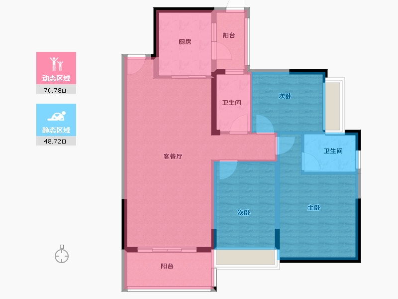 山东省-济南市-济南恒大绿洲-108.10-户型库-动静分区