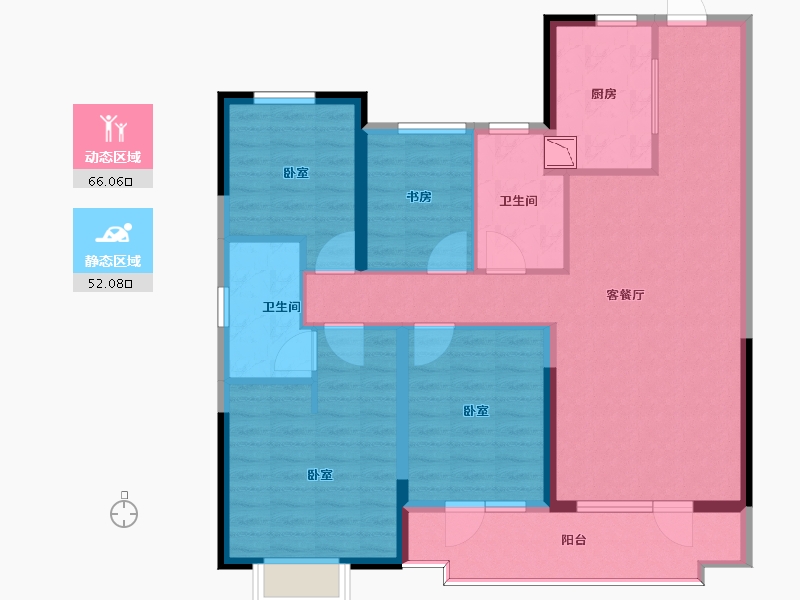 山东省-烟台市-华润置地港城华府-106.00-户型库-动静分区