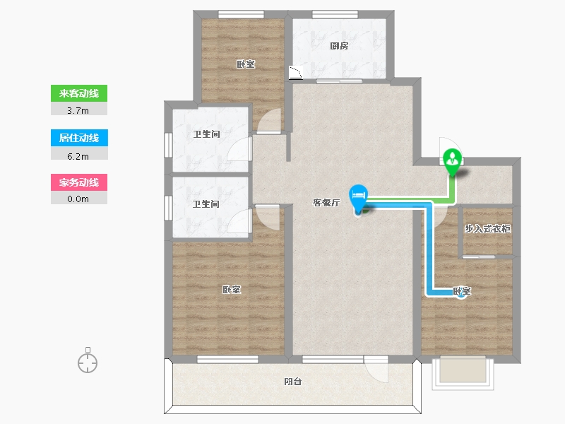 山东省-烟台市-瑞东瑞学府-99.45-户型库-动静线